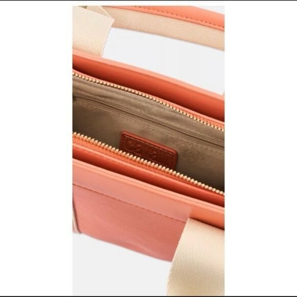 Cavalli Class Coral Haze Handbag With Adjustable Strap & Canvas Handles Designer - Picture 5 of 6